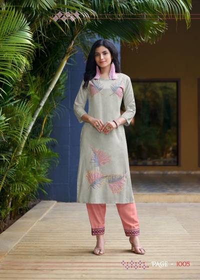 Jasmin Vol 1 By Rangjyot Fancy Wear Rayon Kurti with bottom collection